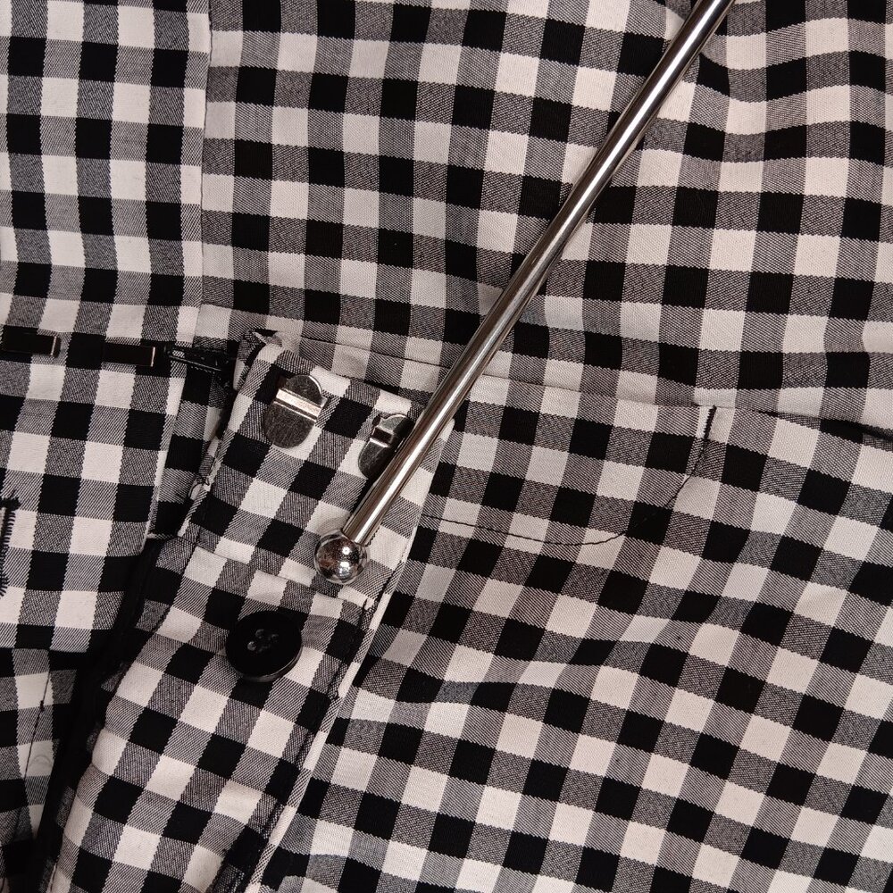 Talbots Pre-Owned Black and Ivory Hampshire Ankle Pants Size 4 Petite - Picture 8 of 13
